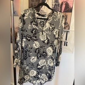 Black and Grey Floral Dress